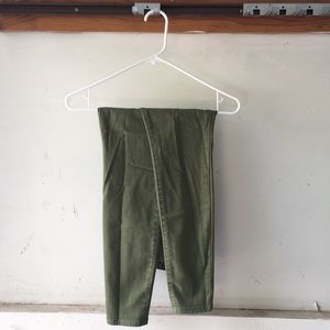Olive green jeggings